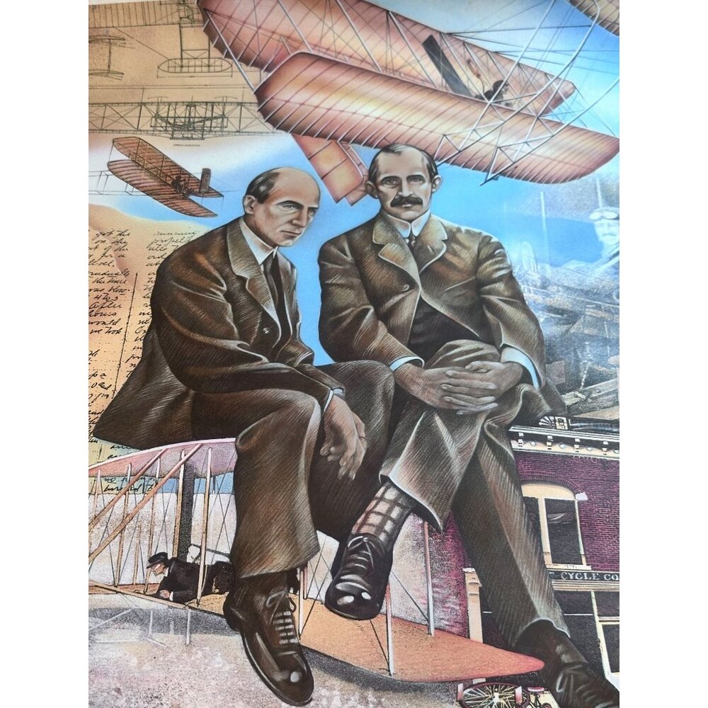 Wilbur and Orville Wright Brothers Accomplishments Poster Ohioans First to Fly